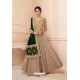 Beige Tusaar Silk Embroidered Anarkali Suits