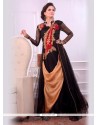 Winsome Black And Beige Embroidered Work Designer Gown