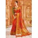 Orange Weaving Silk Designer Saree