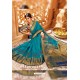 Turquoise Weaving Silk Designer Saree