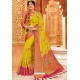 Yellow Weaving Silk Designer Saree