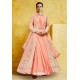 Peach Heavy Georgette Designer Anarkali Suit