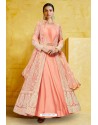 Peach Heavy Georgette Designer Anarkali Suit