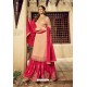 Gold And Rani Satin Georgette Designer Palazzo Suit