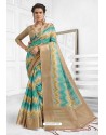 Markable Multi Colour Cotton Weaving Worked Saree