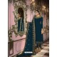 Teal Blue Faux Georgette Embroidered Straight Suit