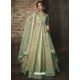 Green Net And Art Silk Designer Anarkali Suit