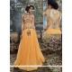 Sunshine Embroidered Work Net Brasso Mustard Designer Gown
