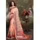 Light Orange Madhu Silk Printed Saree