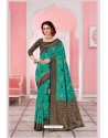 Aqua Mint Patola Silk Jacquard Worked Party Wear Saree