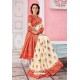 Off White Patola Silk Jacquard Worked Party Wear Saree