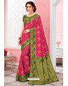 Rani Patola Silk Jacquard Worked Party Wear Saree