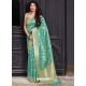 Jade Green Banarasi Sona Chandi Silk Designer Saree