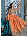 Orange Banarasi Silk Designer Lehenga Choli