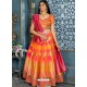 Pretty Orange Banarasi Silk Designer Lehenga Choli