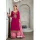 Rani Pink Blooming Georgette Palazzo Suit