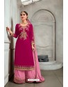 Rani Pink Blooming Georgette Palazzo Suit