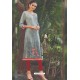 Grey Rayon Printed Readymade Kurti