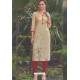 Beige Rayon Printed Readymade Kurti