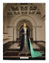 Navy And Sky Blue Georgette Zari Embroidered Anarkali Suit