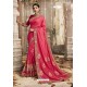 Rani Chanderi Silk Zari Embroidered Designer Saree