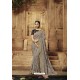 Grey Balgari Silk Designer Saree