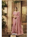Pink Sparkle Silk Designer Saree