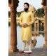 Yellow Jacquard Kurta Pajama