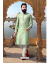 Green Jacquard Kurta Pajama