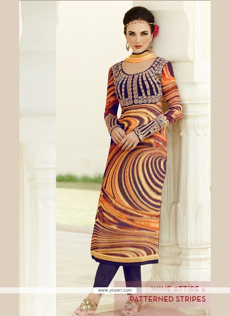 Marvelous Multi Colour Viscose Salwar Suit