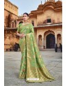 Green Silk Multi Weaving Designer Saree