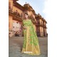 Parrot Green Silk Multi Weaving Designer Saree