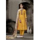 Yellow Pure Jam Silk Straight Suit