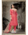 Dark Peach Pure Jam Silk Straight Suit