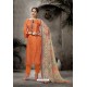 Orange Pure Jam Silk Straight Suit