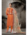 Orange Pure Jam Silk Straight Suit