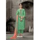 Jade Green Pure Jam Silk Straight Suit