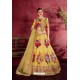Yellow Heavy Banglori Silk Designer Lehenga Choli