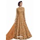 Orange Nylon Handworked Anarkali Suit