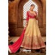 Gold And Rani Pure Georgette Designer Anarkali Suit