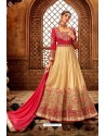 Gold And Rani Pure Georgette Designer Anarkali Suit