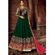 Dark Green Pure Georgette Designer Anarkali Suit