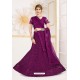 Purple Net Fancy Embroidered Lehenga Choli