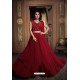 Red Satin Silk Heavy Embroidered Lehenga Choli