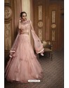 Baby Pink Net Embroidered Lehenga Choli