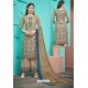 Beige Pure Cambric Cotton Palazzo Suit