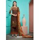 Coffee Pure Cambric Cotton Palazzo Suit