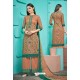 Rust Pure Cambric Cotton Palazzo Suit