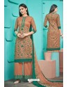 Rust Pure Cambric Cotton Palazzo Suit