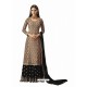 Black And Gold Georgette Handworked Anarkali Suit